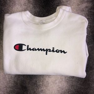 White champion crew neck